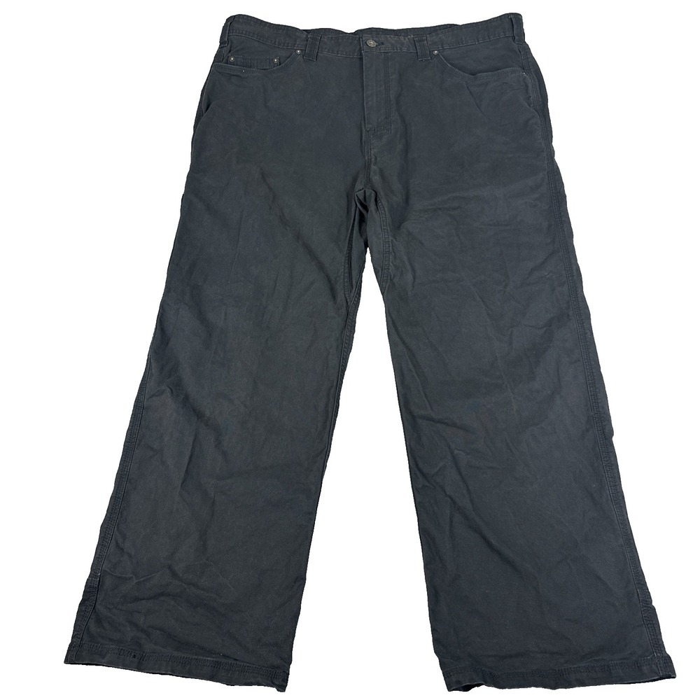 Prana Men's Bronson Black Canvas 40x30 Wide Leg Grunge Hiking Pants